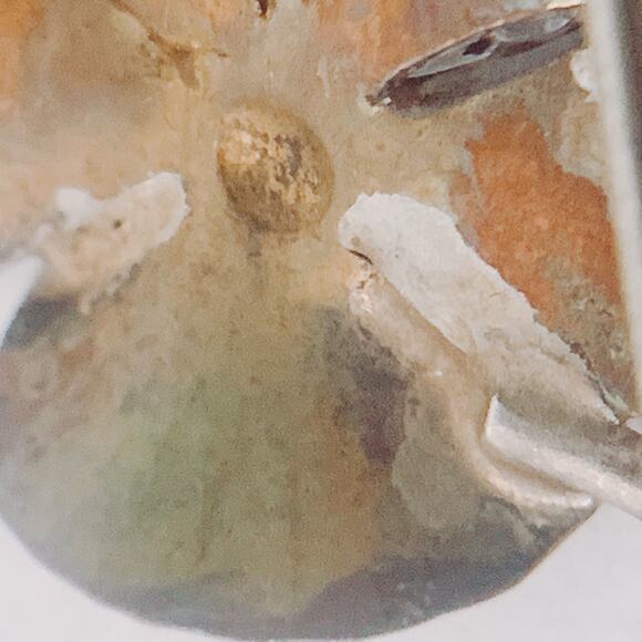 VTG Signed Stuart Nye 50s 60s Copper, Sterling Silver Double Flower Brooch Pin - Picture 10 of 13